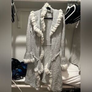 Tempo paris rabbit fur coat